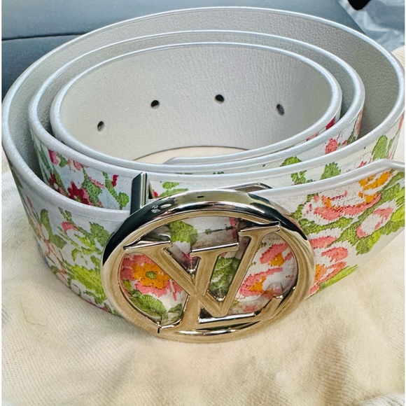 Louis Vuitton Leather and Silver Metal Buckle Belt- Size 85 - Picture 4 of 6